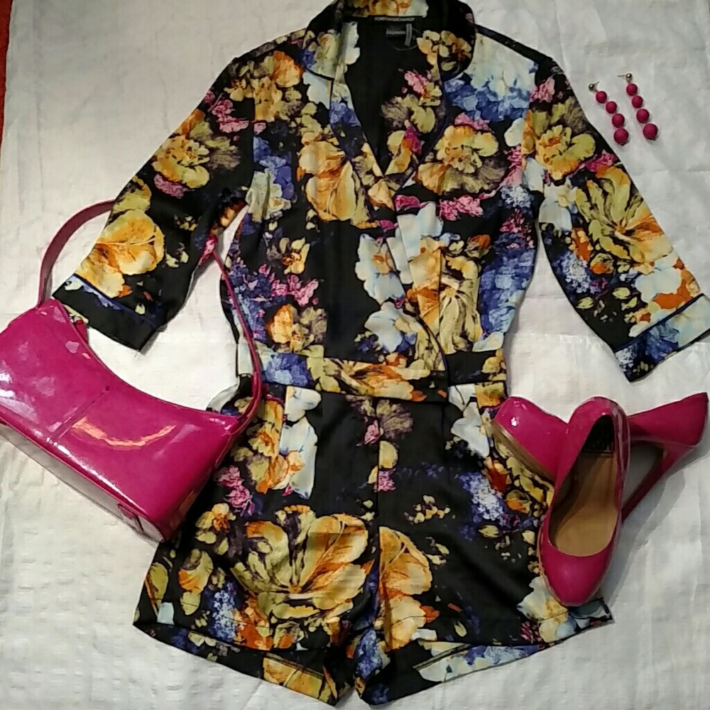 Foreign Exchange flower Romper